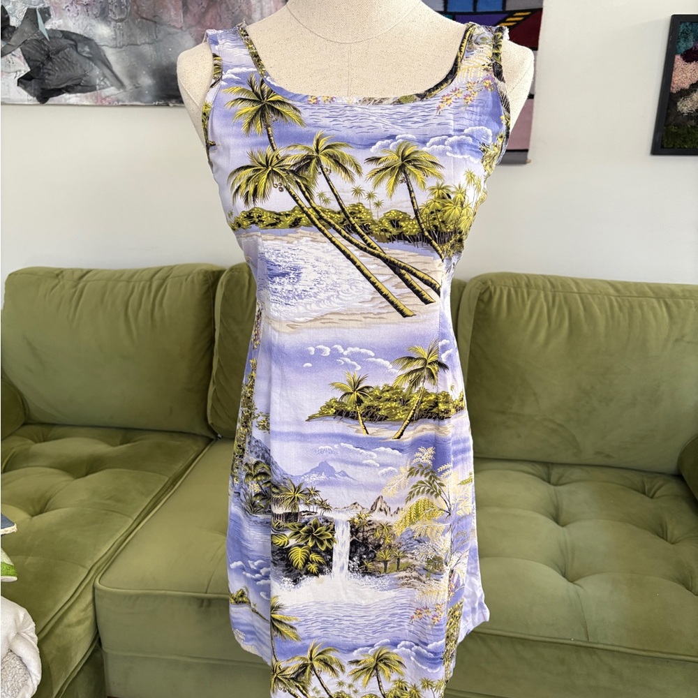 Y2K Vintage Hawaiian Pinup Mini Dress - sz XS